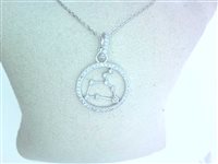 Collana Facet Barcelona Donna Zodiaco in Oro bianco Diamante 0.18 Ct P0140S15NWA - P0140S15NWA